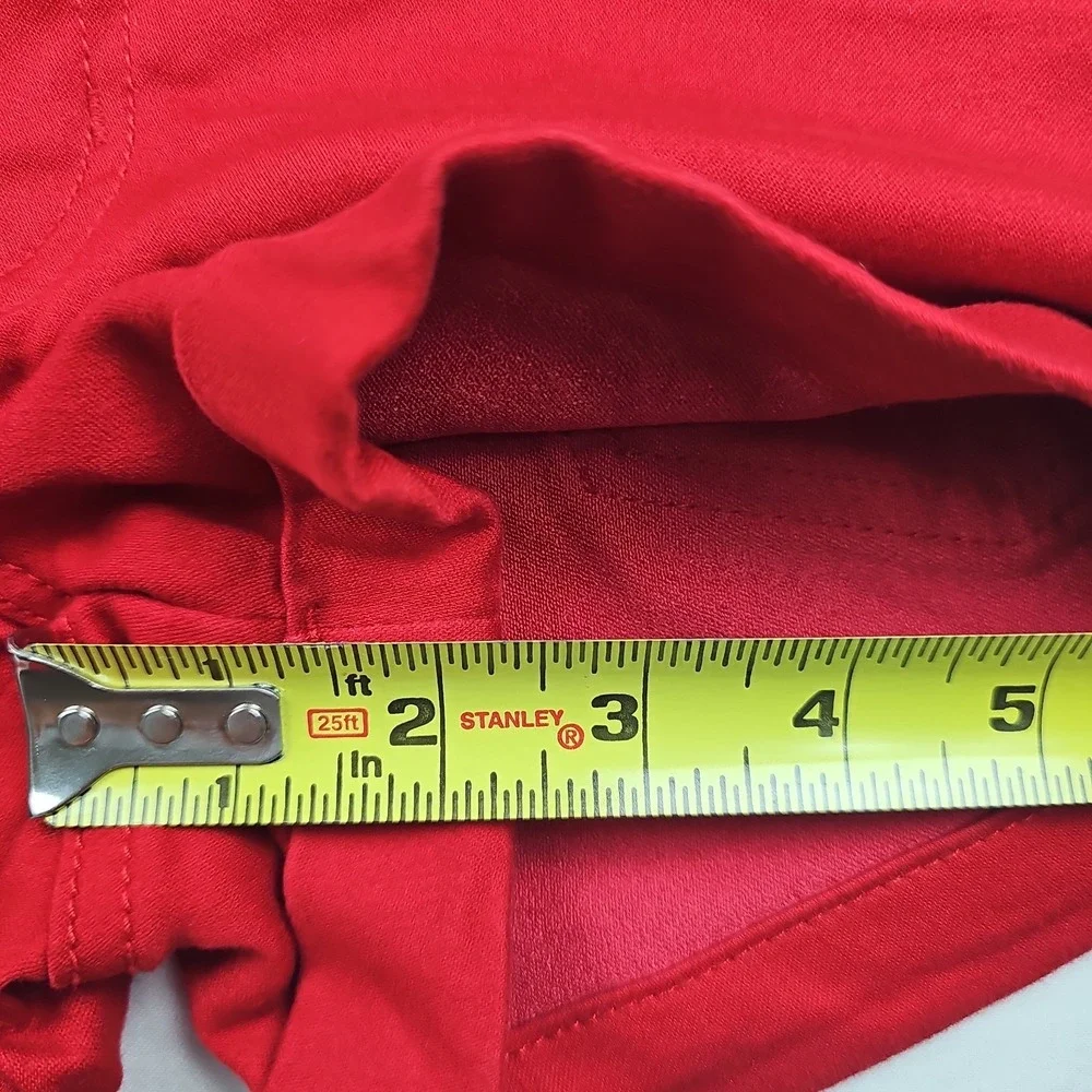 Mossimo Women's‎ Red High Rise Short Flat  Front Dark Wash Size 2